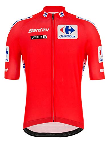 Santini La Vuelta 2019 – Camiseta Leader de Manga Corta para Hombre, Hombre, RE9427519LV, Rojo, S