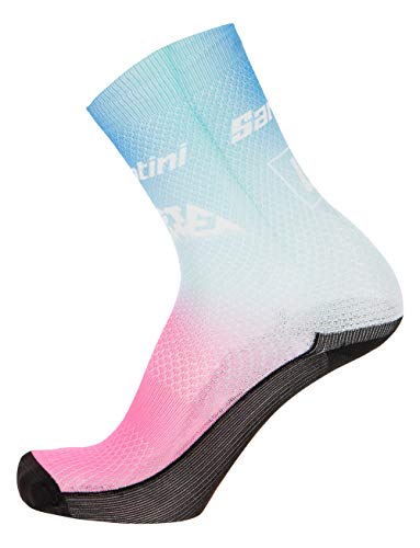 Santini La Vuelta-Costa Blanca 2019, Guantes Unisex Adulto, Unisex Adulto, RE367CLCOSTA, Multicolor, S