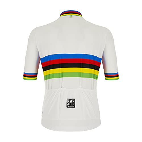 Santini Maillot M/C World Deco Blanco T.L