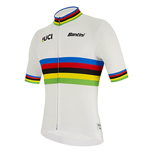 Santini Maillot M/C World Deco Blanco T.L