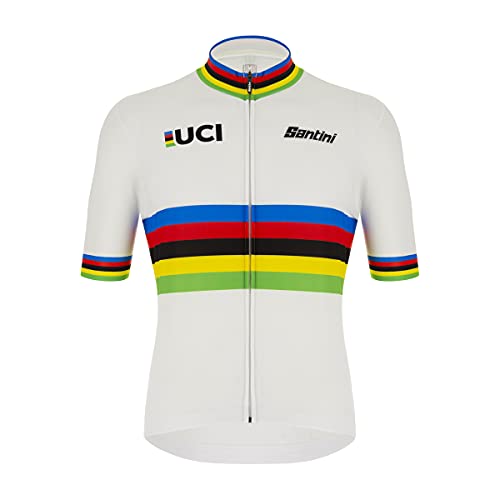 Santini Maillot M/C World Deco Blanco T.L