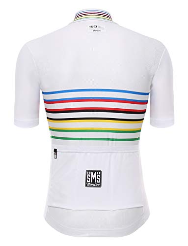 Santini UCI, Camiseta Manga Corta Hombre, Hombre, UCI, Multicolor, S