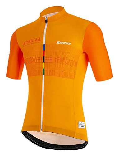 Santini UCI Eyes - Camiseta de Manga Corta para Hombre, Hombre, RE94075SEYES, Multicolor, XX-Large