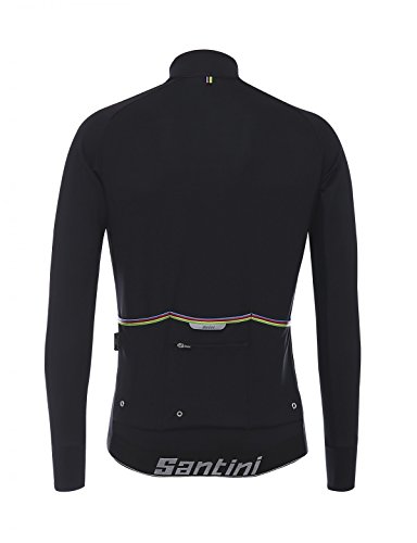 Santini UCI Rainbow Design Chaqueta de Invierno, Hombre, Negro, Large
