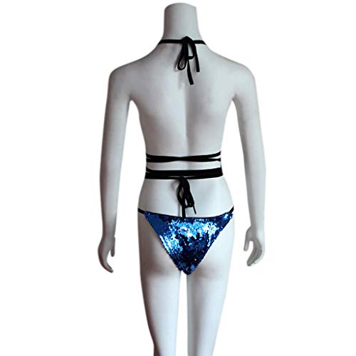 Saoye Fashion del Bikini De Talle Alto Brillo Empuja hacia Arriba El Ropa Fiesta Traje De Baño Traje De Baño De Mujer del Sujetador del Sujetador Bandeau De Brasil Triángulo Tanga Retro