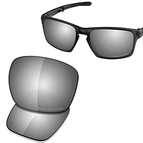 Saucer - Lentes de repuesto para gafas de sol Oakley Sliver OO9262, (High Defense - Metal cromado polarizado.), Talla única