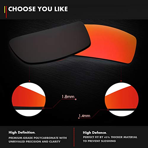 Saucer - Lentes de repuesto para gafas de sol Oakley Sliver OO9262, (High Defense - Metal cromado polarizado.), Talla única