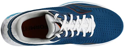 Saucony Kinvara 11 Zapatillas de Carretera o de Atletismo Intermedio con Soporte Neutro para Hombre Azul Blanco 48 EU