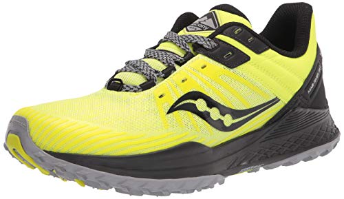 Saucony Men's Mad River TR2 Trail Running Shoe, Citrus/Black, 10