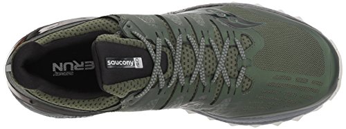 Saucony Men's Xodus ISO 3 Sneaker, Olive/Black, 10 M US