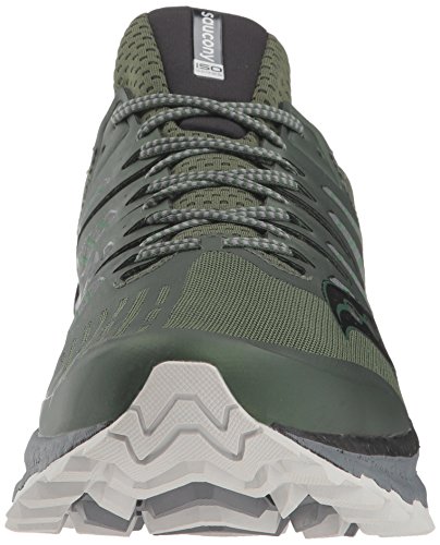 Saucony Men's Xodus ISO 3 Sneaker, Olive/Black, 10 M US