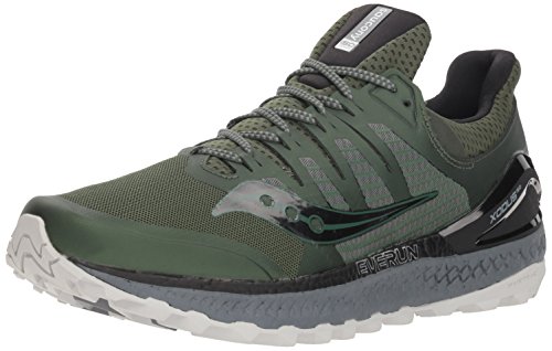 Saucony Men's Xodus ISO 3 Sneaker, Olive/Black, 10 M US