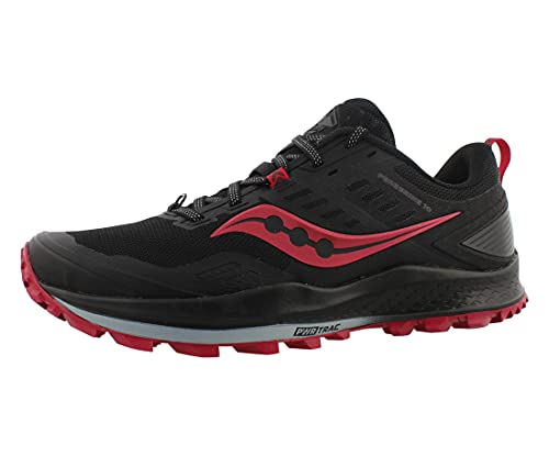 Saucony Peregrine 10 Black/Barberry, Zapatillas de Atletismo Mujer, 38.5 EU