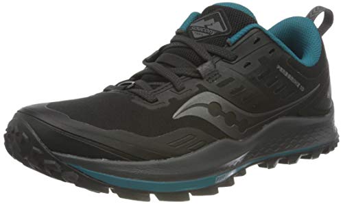 Saucony Peregrine 10 GTX, Zapatillas para Carreras de montaña Mujer, Negro(Black/Marine), 44 EU