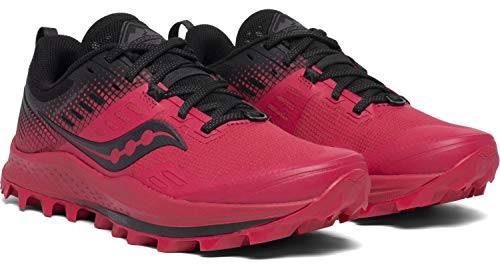 Saucony Peregrine 10 ST Barberry/Black, Zapatillas de Atletismo Mujer, 37.5 EU