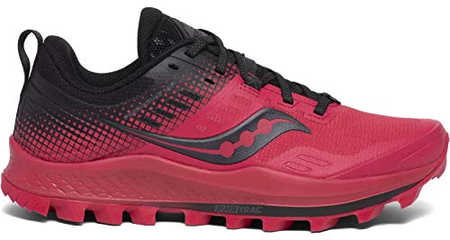 Saucony Peregrine 10 ST Barberry/Black, Zapatillas de Atletismo Mujer, 37.5 EU