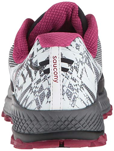 Saucony Peregrine 8 Ice+, Zapatillas de Entrenamiento Mujer, Negro (Black/White 001), 38 EU