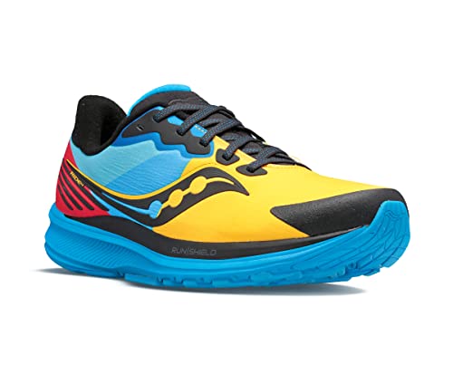 SAUCONY Ride 14 Zapatillas de Carretera para Hombre RunShield Azul Multicolor 43 EU