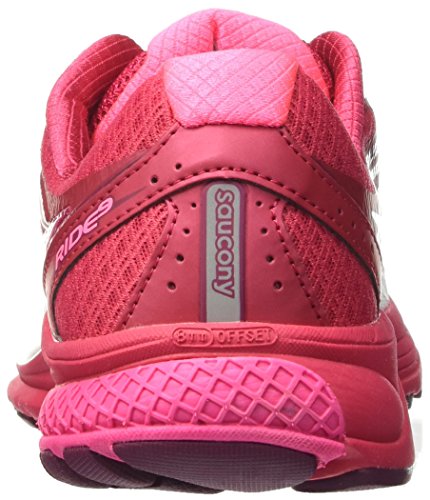 Saucony Ride 9, Zapatillas de Running Mujer, (Rosa/Blanko/Baya Rojo), 37.5 EU