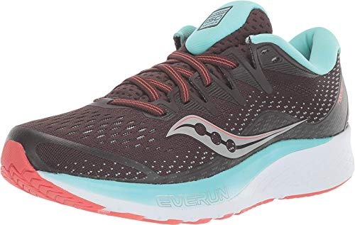 Saucony Ride ISO 2 Brown/Coral, Zapatillas de Atletismo Mujer, Noir Bleu Ciel, 38.5 EU