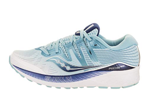 Saucony Ride ISO para mujer, Multicolor (Blanco/Azul), 35 EU