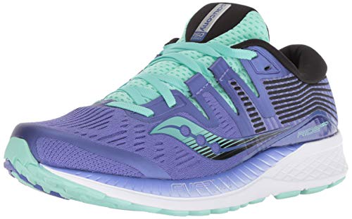 Saucony Ride ISO, Zapatillas de Entrenamiento Mujer, Morado (Violet/Black/Aqua 035), 38 EU