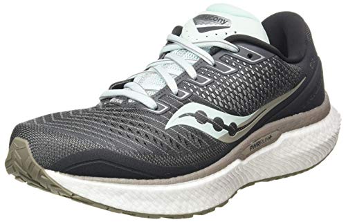 Saucony Triumph 18, Zapatillas para Carreras de montaña Mujer, Charcoal/Sky, 37.5 EU