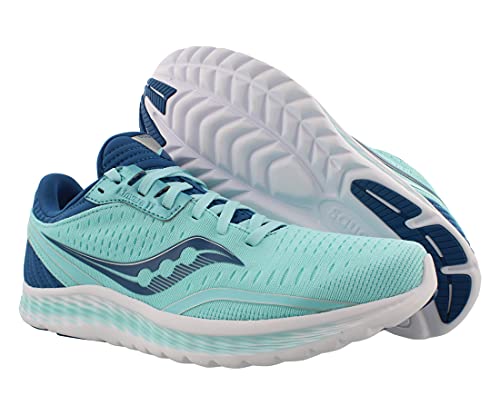 Saucony Women's S10551-25 Kinvara 11 Running Shoe, Aqua/Blue - 11 M US