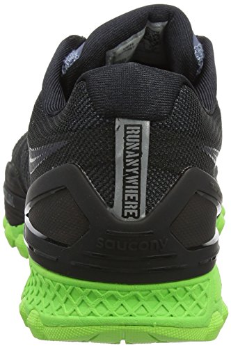 Saucony Xodus Iso 2 S20387-3- Zapatillas para carrera de montaña para hombre,  Multicolor (Grey/black/slime), 42 EU