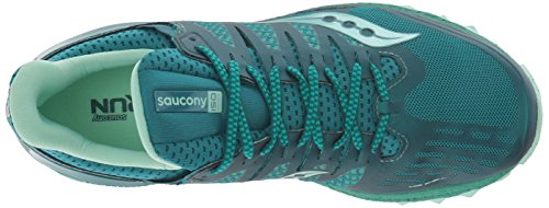 Saucony Xodus ISO 3, Zapatillas de Entrenamiento Mujer, Verde (Green/Aqua 035), 36 EU