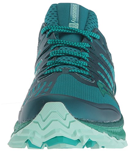 Saucony Xodus ISO 3, Zapatillas de Entrenamiento Mujer, Verde (Green/Aqua 035), 36 EU