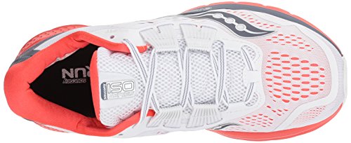 Saucony Zealot Iso 3 - Zapatillas de running para mujer, blanco (Blanco/Rojo), 36 EU
