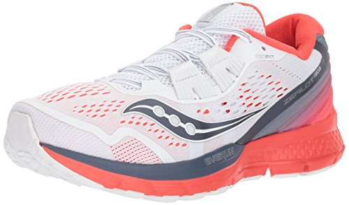 Saucony Zealot Iso 3 - Zapatillas de running para mujer, blanco (Blanco/Rojo), 36 EU