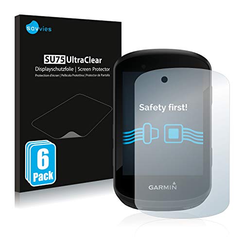 savvies Protector Pantalla Compatible con Garmin Edge 530 / Edge 830 (6 Unidades) Película Ultra Transparente