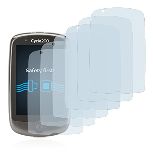 savvies Protector Pantalla Compatible con Mitac Mio Cyclo 200 (6 Unidades) Película Ultra Transparente