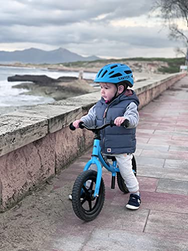 Sawyer Bikes - Casco Infantil Ajustable Niños - Bicicleta/Patinete (Azul)