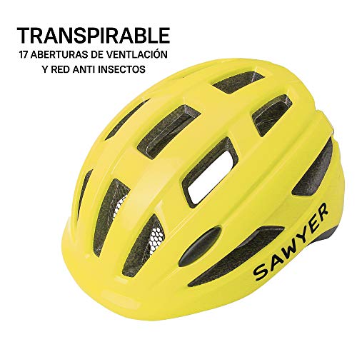 Sawyer Bikes - Casco Infantil AjustableNiños - Bicicleta/Patinete (Amarillo)