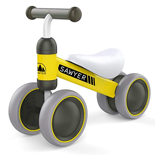 Sawyer - Correpasillos / Bicicleta Sin Pedales - Regalo para Niños 10 a 24 Meses / Juguetes Bebe 1 Año (Amarillo)