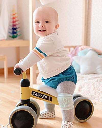 Sawyer - Correpasillos / Bicicleta Sin Pedales - Regalo para Niños 10 a 24 Meses / Juguetes Bebe 1 Año (Amarillo)