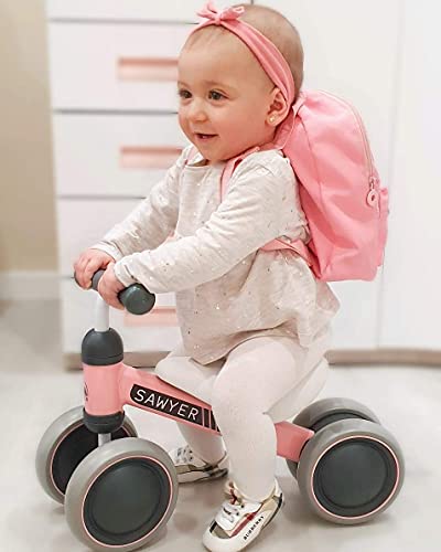 Sawyer - Correpasillos / Bicicleta Sin Pedales - Regalo para Niños 10 a 24 Meses / Juguetes Bebe 1 Año (Rosa)