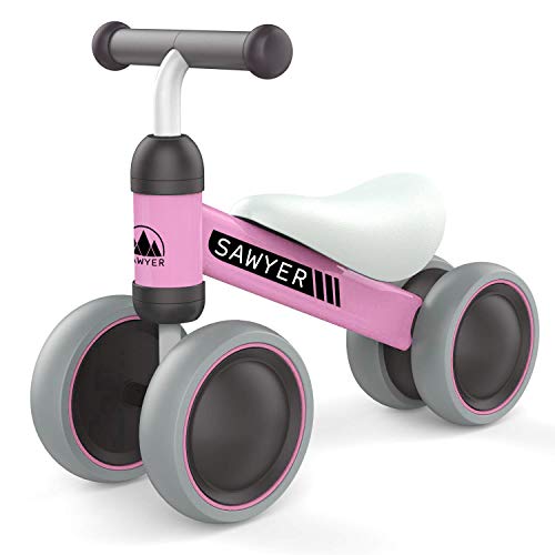 Sawyer - Correpasillos / Bicicleta Sin Pedales - Regalo para Niños 10 a 24 Meses / Juguetes Bebe 1 Año (Rosa)