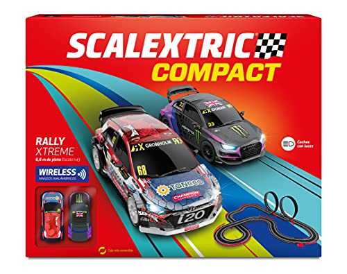 Scalextric - Circuito Compact - Pista de Carreras Completa - 2 Coches y 2 mandos 1:43 (Rally Xtreme)