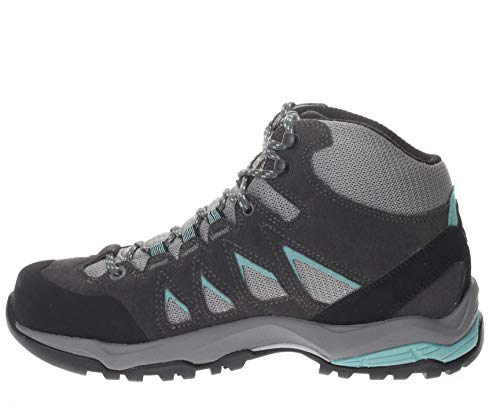 Scarpa Moraine Mid GTX WMN, Botas de Senderismo Mujer, MIDGRAY-Storm Gray-Lagoon Green Gore-Tex GT DYNATECH, 36 EU