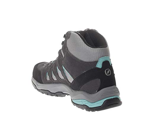 Scarpa Moraine Mid GTX WMN, Botas de Senderismo Mujer, MIDGRAY-Storm Gray-Lagoon Green Gore-Tex GT DYNATECH, 36 EU