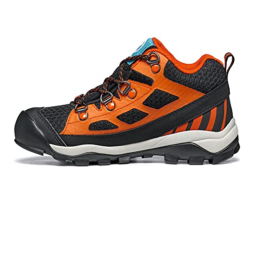 Scarpa Neutron Mid Kid GTX, Zapatillas de Trail Running para niños, Black-Orange Gore-Tex, 35 EU