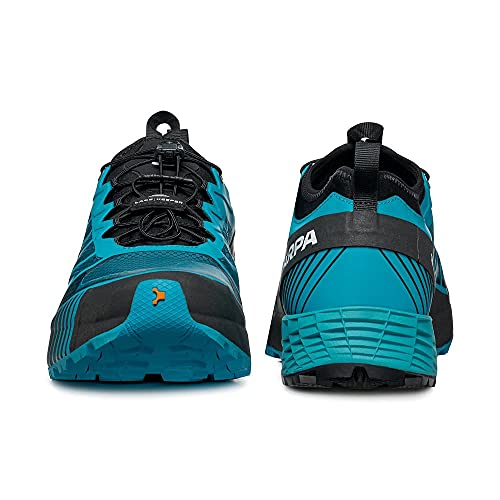 Scarpa RIBELLE Run, Zapatillas de Trail Running Hombre, Azure-Black ARSF Speed Force, 45 EU