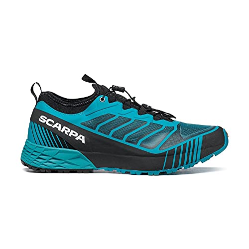 Scarpa RIBELLE Run, Zapatillas de Trail Running Hombre, Azure-Black ARSF Speed Force, 45 EU