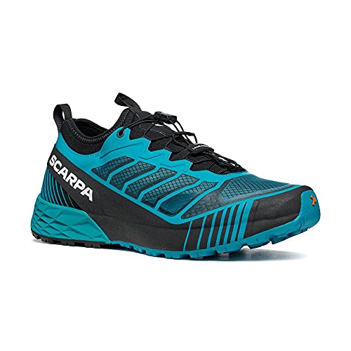 Scarpa RIBELLE Run, Zapatillas de Trail Running Hombre, Azure-Black ARSF Speed Force, 45 EU