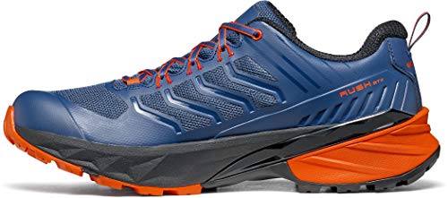 Scarpa Rush GTX, Zapatillas de Trail Running Hombre, Blue-Fiesta Gore_Tex SHC Free-Dome, 46 EU