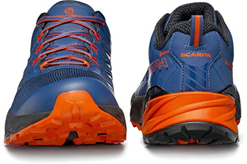 Scarpa Rush GTX, Zapatillas de Trail Running Hombre, Blue-Fiesta Gore_Tex SHC Free-Dome, 46 EU